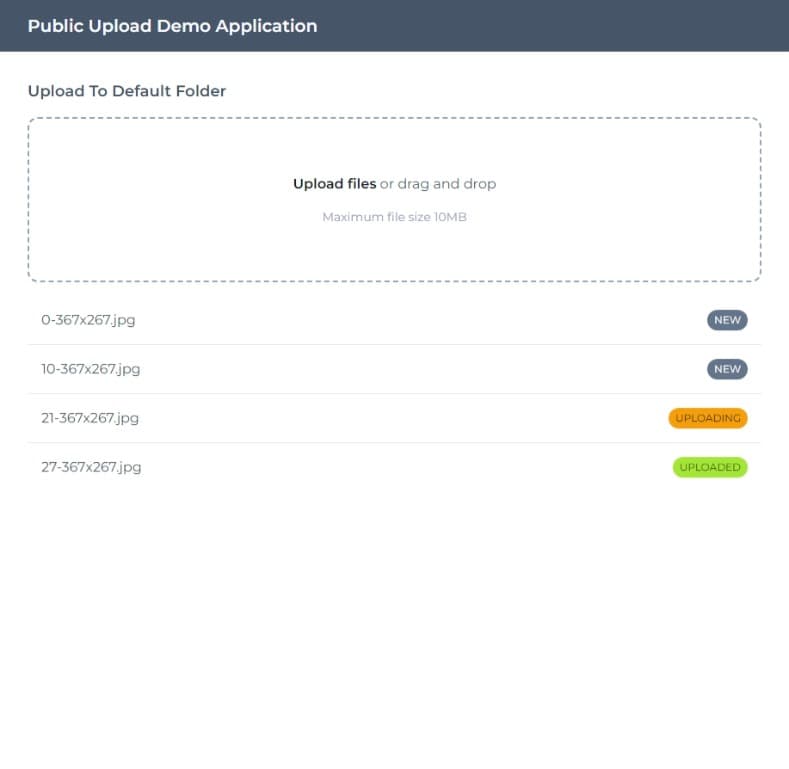 Public Upload in Content Hub